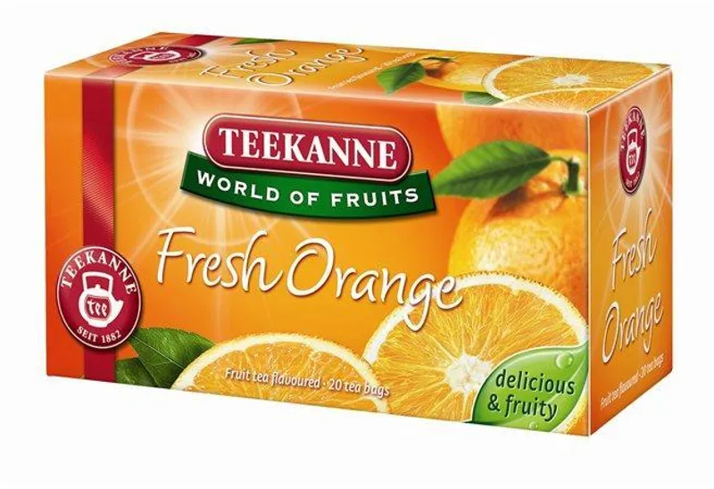 Główne zdjęcie produktu Čaj ovocný, 20x2,5 g, TEEKANNE "Fresh orange"