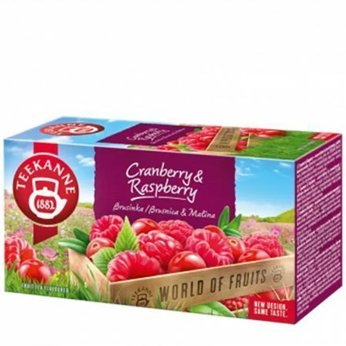 Główne zdjęcie produktu Čaj, ovocný, 20x2,5 g, TEEKANNE "Red berries" brusinka-malina
