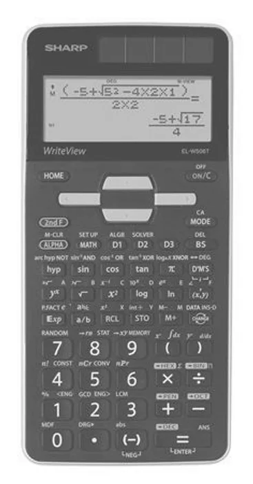 Główne zdjęcie produktu Calculator, scientific, 640 functions, SHARP "EL-W506TGY"