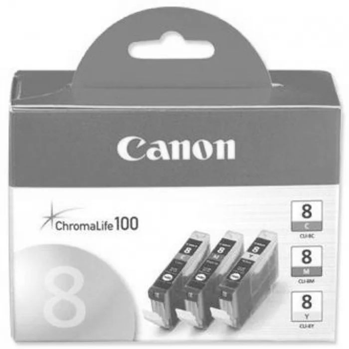 Główne zdjęcie produktu Canon originální ink CLI8CMY, cyan/magenta/yellow, 0621B029, 0621B026, Canon iP4200, iP52