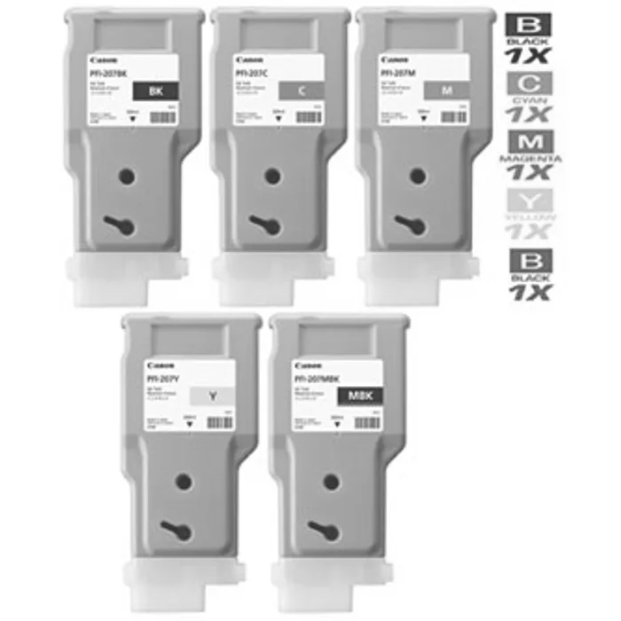 Główne zdjęcie produktu Canon originální ink PFI-207MBK, matte black, 300ml, 8788B001, Canon iPF-680, 685, 780, 7