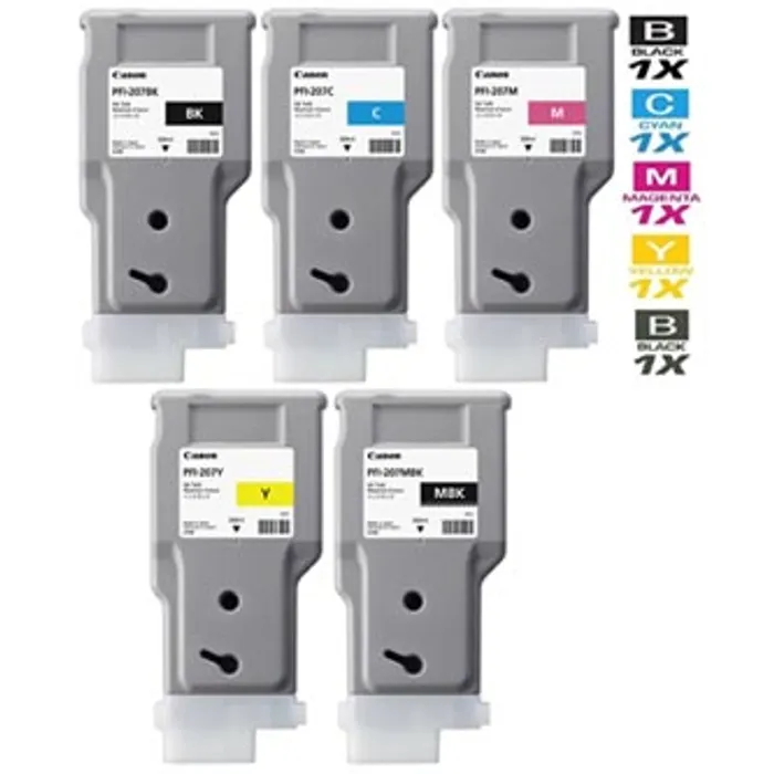 Główne zdjęcie produktu Canon originální ink PFI-207MBK, matte black, 300ml, 8788B001, Canon iPF-680, 685, 780, 7