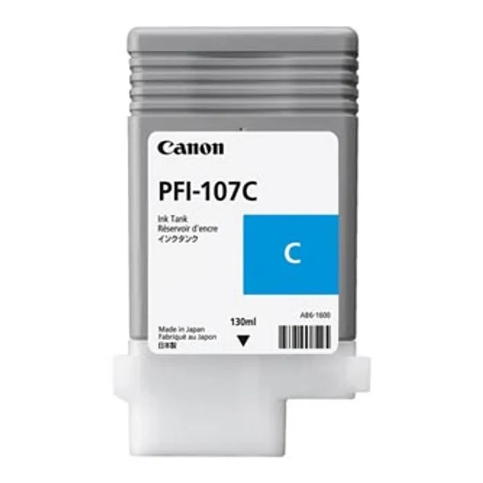 Główne zdjęcie produktu Canon originální ink PFI107C, cyan, 130ml, 6706B001, Canon iPF-680, 685, 780, 785