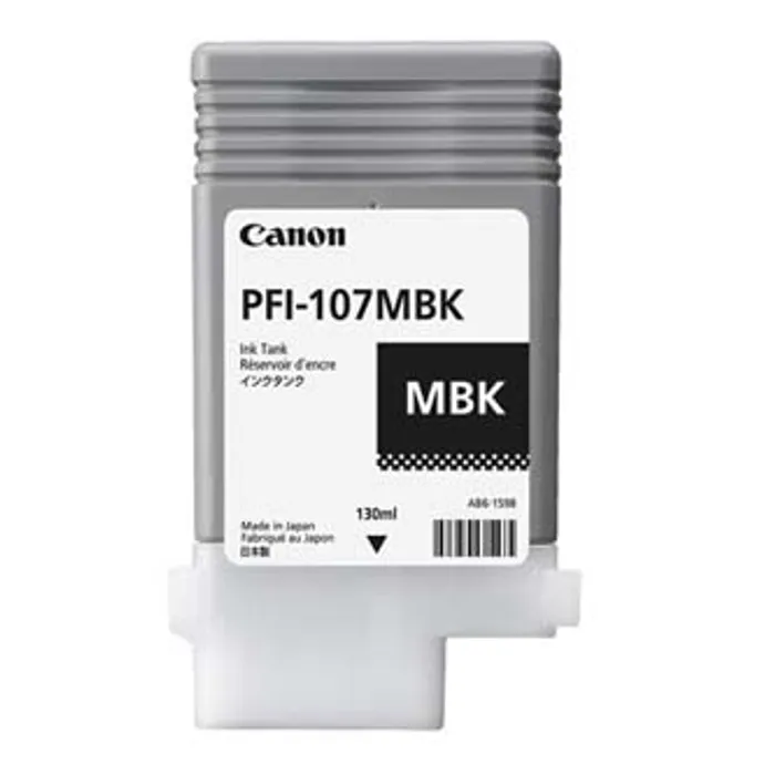 Główne zdjęcie produktu Canon originální ink PFI107MBK, matte black, 130ml, 6704B001, Canon iPF-680, 685, 780, 78