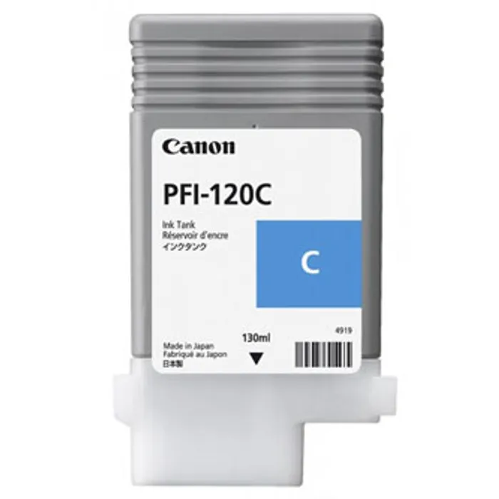 Główne zdjęcie produktu Canon originální ink PFI120C, cyan, 130ml, 2886C001, Canon TM-200, 205, 300, 305