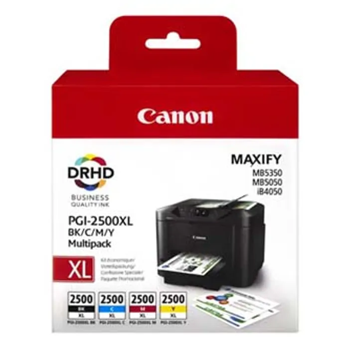 Główne zdjęcie produktu Canon originální ink PGI-2500XL Bk/C/M/Y multipack, black/color, 9254B004, Canon MAXIFY i