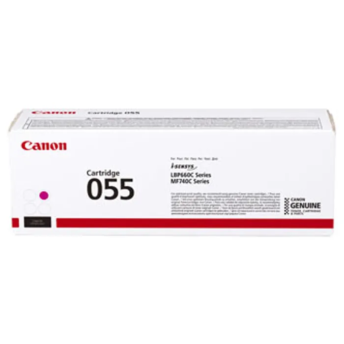 Główne zdjęcie produktu Canon originální toner 055M, magenta, 2100str., 3014C002, Canon MF742Cdw, MF744Cdw, MF746