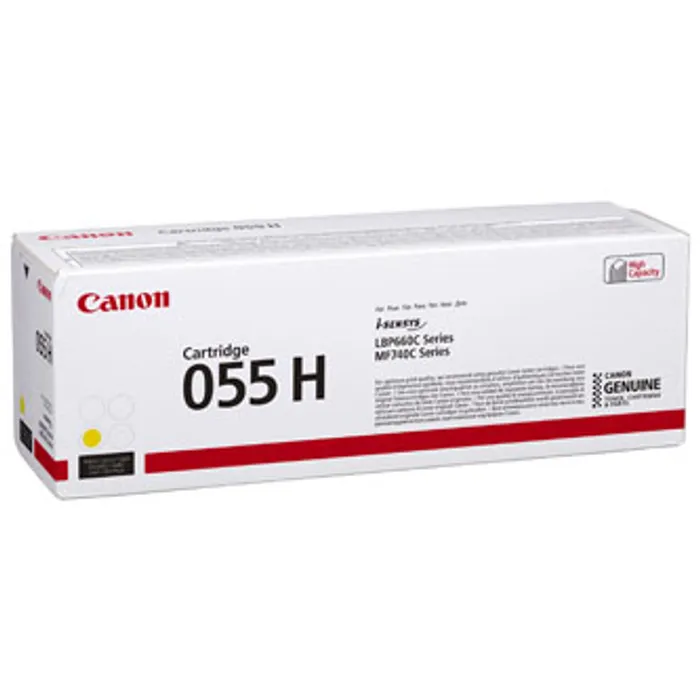 Główne zdjęcie produktu Canon originální toner 055YH, yellow, 5900str., 3017C002, high capacity, Canon MF742Cdw,