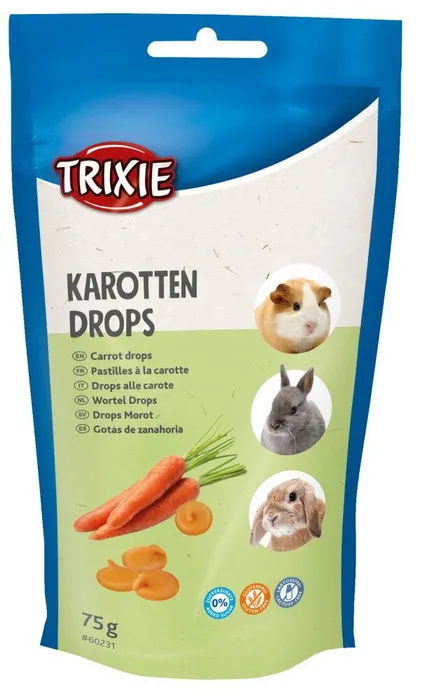 Główne zdjęcie produktu CARROT DROPS - mrkvové dropsy, pamlsek pro hlodavce,75 g