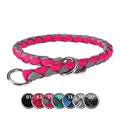 Następne zdjęcie produktu Okrągły kołnierzyk CAVO "Stop pull" - fuksja/grafit M-L: 43-51cm/18mm