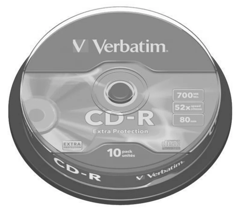 Główne zdjęcie produktu CD-R 700MB, 80min., 52x, DL Extra Protection, Verbatim, 10-cake