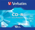 Następne zdjęcie produktu CD-R 700MB, 80 min., 52x, DL Extra Protection, Verbatim, slim box, 10 szt./opak.