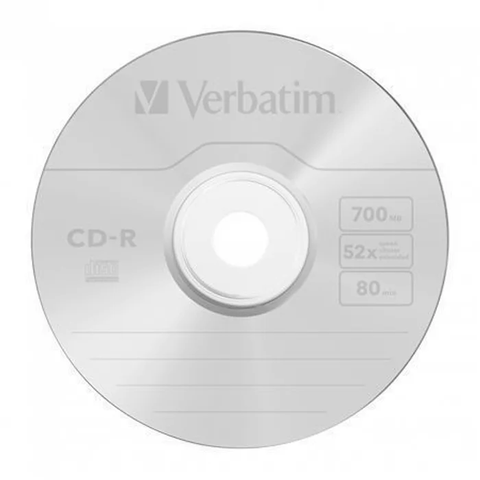 Główne zdjęcie produktu CD-R 700MB, 80min., 52x, DLP Crystal AZO, Verbatim, 25-cake