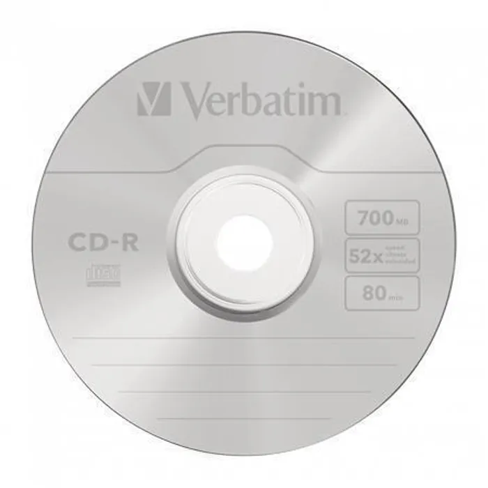 Główne zdjęcie produktu CD-R 700MB, 80min., 52x, DLP Crystal AZO, Verbatim, 50-cake