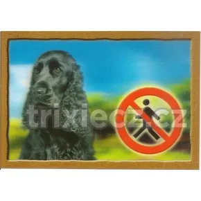 Znak 3D PSI, cocker spaniel angielski czarny