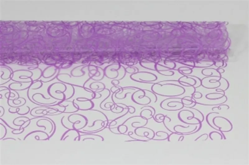 Główne zdjęcie produktu Celofánové archy s potiskem 25my 70x100 cm - dekor lila klička [25 ks]