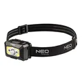 Latarka czołowa ładowalna, USB 250 lm COB LED z czujnikiem ruchu