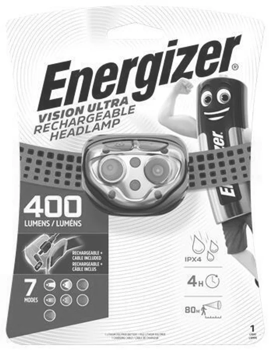 Główne zdjęcie produktu Čelovka "Vision Ultra", 4 LED, nabíjecí, ENERGIZER
