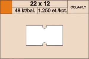 Cenové etikety 22x12 cola ply červené