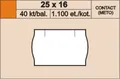 Cenové etikety 25x16 contact bílé kulaté