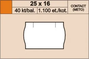 Cenové etikety 25x16 contact zelené kulaté