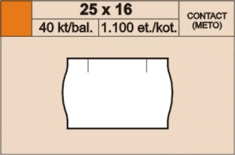 Główne zdjęcie produktu Cenové etikety 25x16 contact žluté kulaté