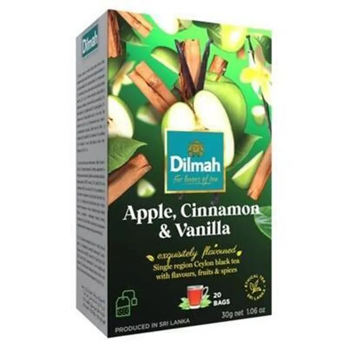Główne zdjęcie produktu Černý čaj, 20x1,5g, DILMAH, jablko, skořice a vanilka