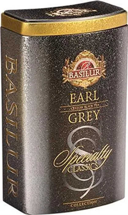Główne zdjęcie produktu Černý čaj "BASILUR Classic Earl Gray", 100 g, v plechové ploché krabičce