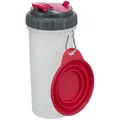 Następne zdjęcie produktu Pojemnik podróżny na wodę i karmę, w zestawie miska, 2 × 0,35 l/o11 × 23 cm