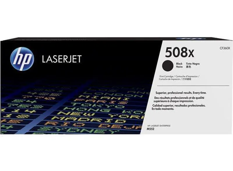 Główne zdjęcie produktu CF360X Toner pro Color LaserJet Enterprise M552, M553 tiskárnu, HP 508X černá 12,5tis.strá