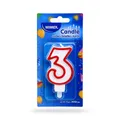 Następne zdjęcie produktu Świeczka cyfra "3" 75mm [1 szt]