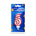 Następne zdjęcie produktu Świeczka cyfra "5" 75 mm [1 szt]
