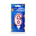 Następne zdjęcie produktu Świeczka cyfra "6" 75mm [1 szt]