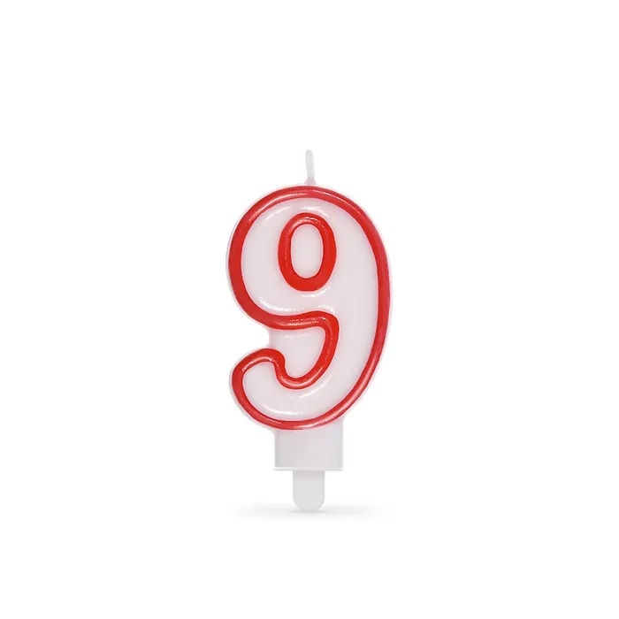 Główne zdjęcie produktu Číslová svíčka "9" 75 mm [1 ks]
