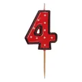 Świeczka cyfra z pikerem "4" 50mm [1 szt]