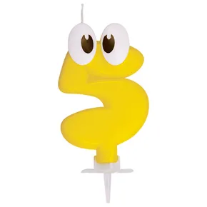 Świeczka cyfra z podstawką "5" 80mm [1 szt]