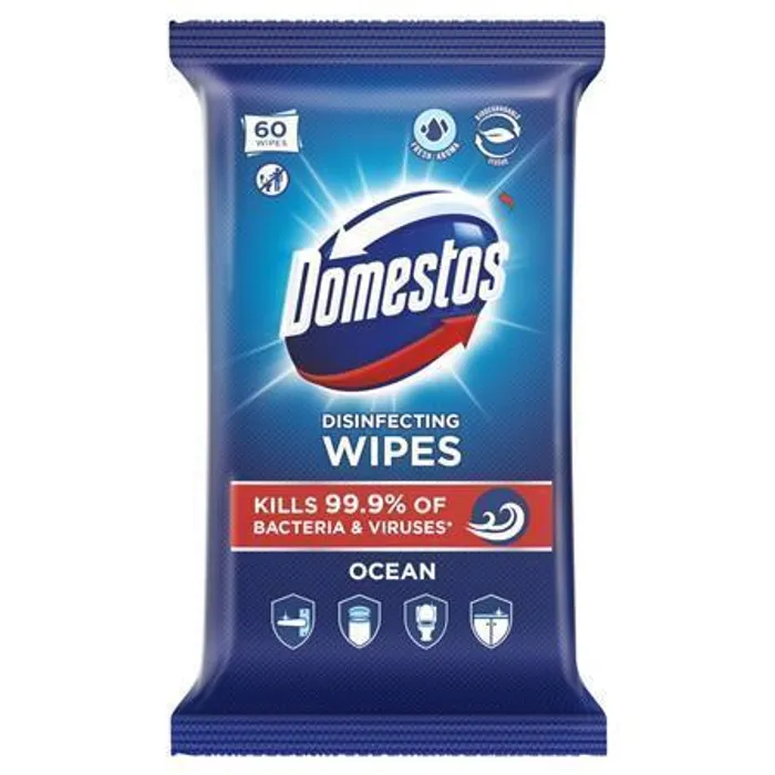 Główne zdjęcie produktu Čisticí ubrousky, oceán, 60ks, DOMESTOS