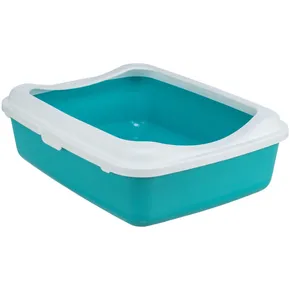 Toaleta dla kota CLASSIC z rantem, 37 x 15 x 47 cm, nafta/biała