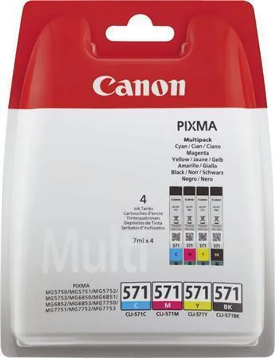Główne zdjęcie produktu CLI-526KIT Inkjet cart. multipack pro Pixma MG 5700, 6800, 7700 tiskárny, CANON b+c+m+y, 4