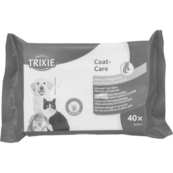 Główne zdjęcie produktu Coat Care, univerzální vlhčené ubrousky s Aloe Vera, 40 ks