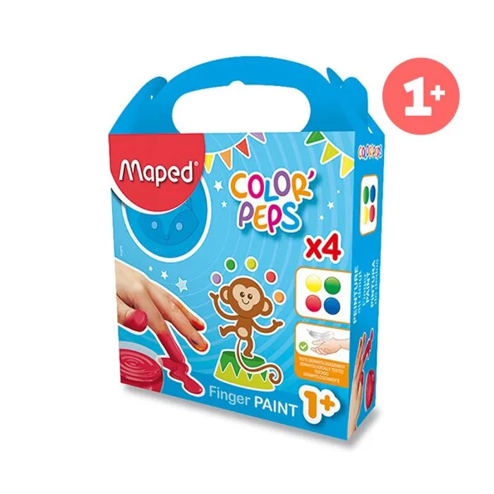 Główne zdjęcie produktu Color´Peps Prstové barvy, 4 x 80 ml