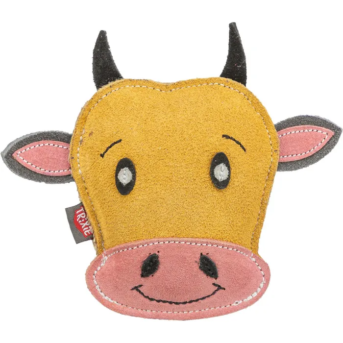 Główne zdjęcie produktu Cow - hlava krávy, 17 cm, hračka pro psy, 100% pravá kůže, žlutá