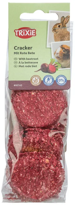 Główne zdjęcie produktu Cracker, sušenky pro hlodavce s červenou řepou, 4 cm / 150 g