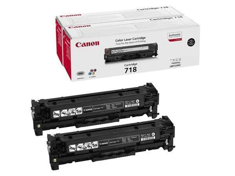 Główne zdjęcie produktu CRG-718B toner do laserových tiskáren i-SENSYS LBP 7200CDN, MF 8330, černá, 2*3,4k, CANON