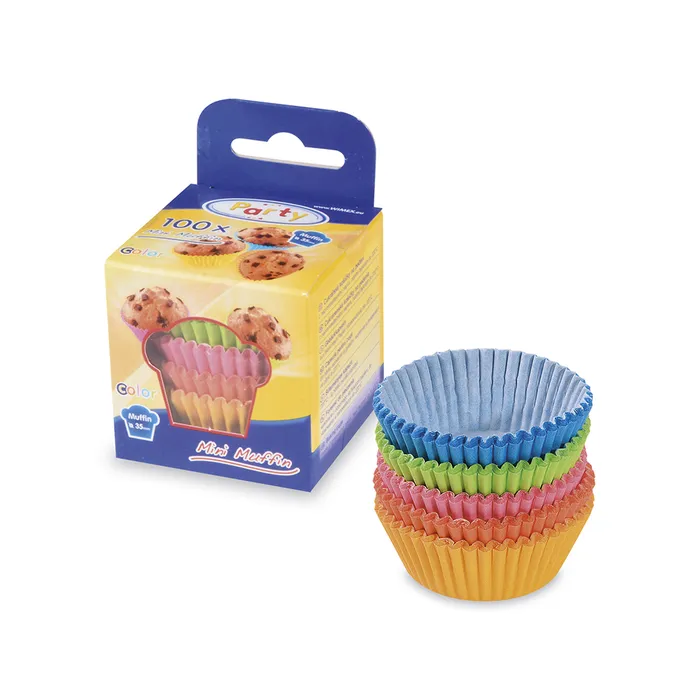 Główne zdjęcie produktu Cukrářské košíčky barevné mix průměr 35 x 20 mm [100 ks]