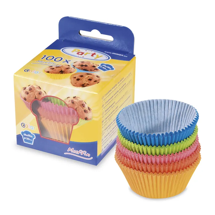 Główne zdjęcie produktu Cukrářské košíčky barevné mix průměr 50 x 30 mm [100 ks]