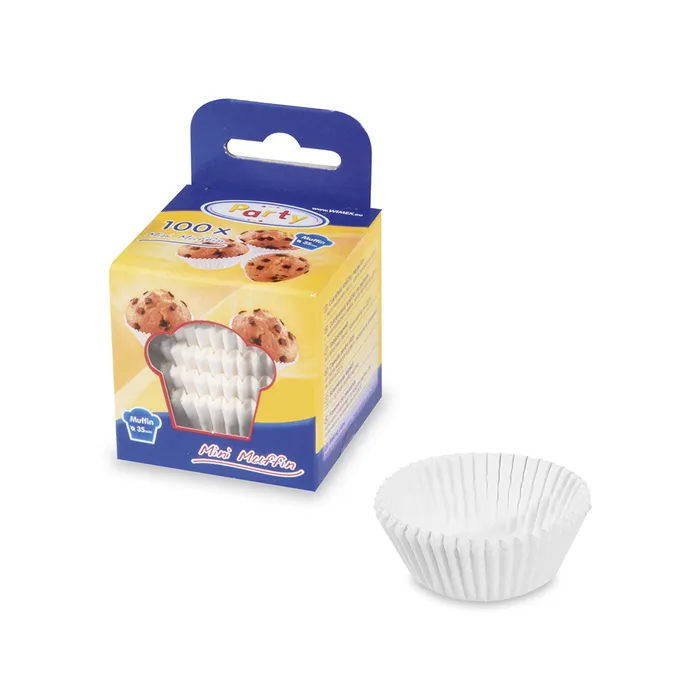 Główne zdjęcie produktu Cukrářské košíčky bílé průměr 35 x 20 mm [100 ks]