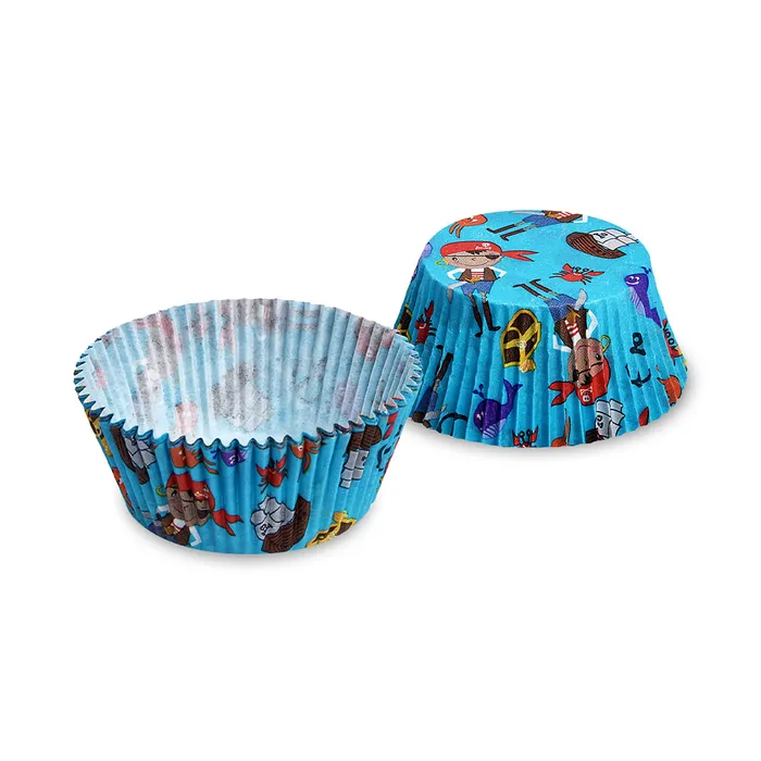 Główne zdjęcie produktu Cukrářský košíček (PAP) Pirát průměr 50 x 30 mm [40 ks]
