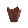 Papilotka do muffinek Tulipan (PAP) brązowa średnica 50 x 85 mm / 16 x 16 cm [100 szt.]