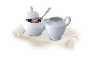 Cukiernica, porcelana, 15 cl, ROTBERG, biała z czerwono-czarnym dekorem